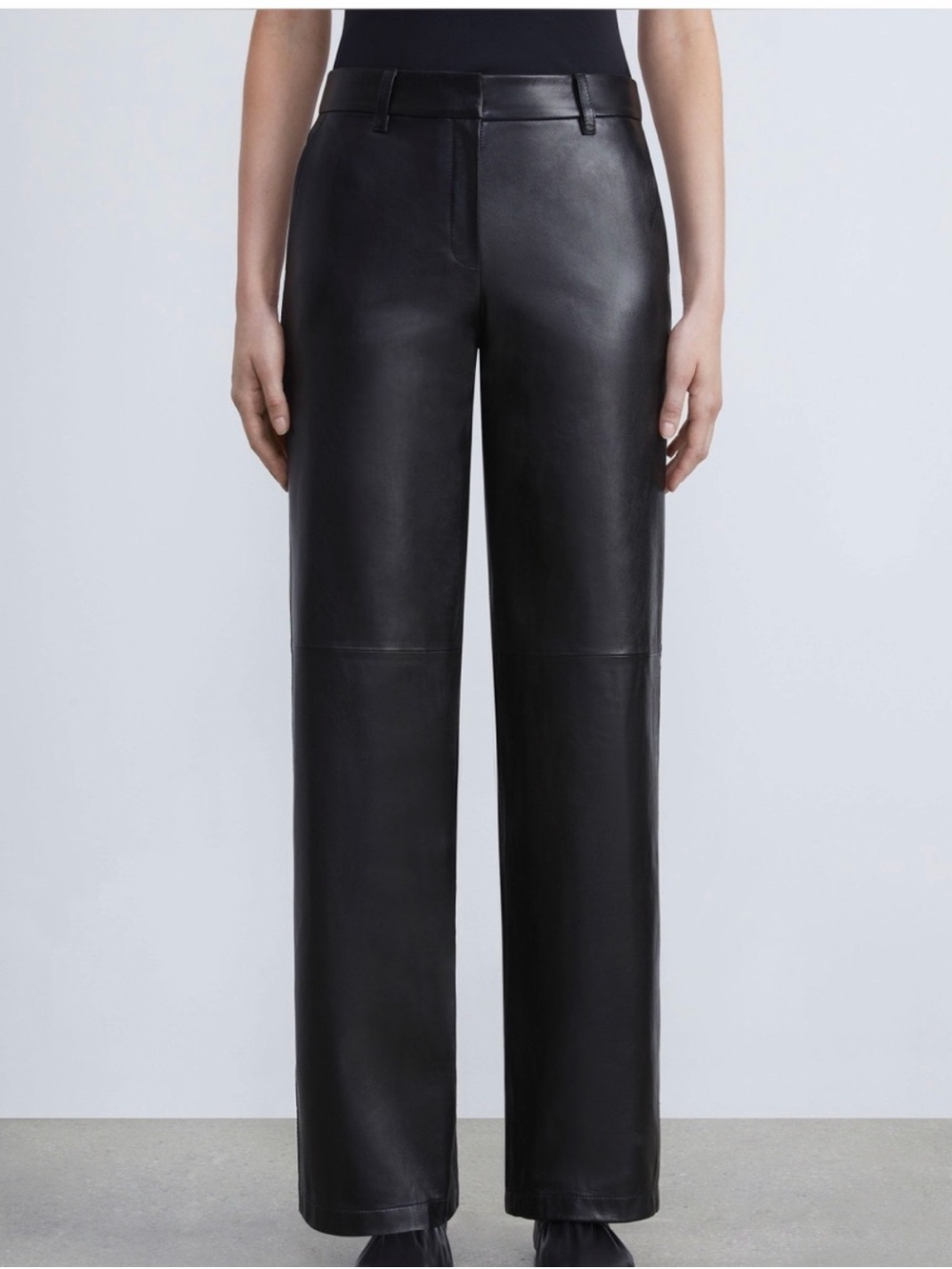 WORTH Wide-Leg Black Leather Pants Sz 12
